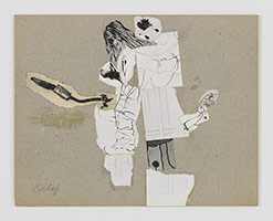 R.B. Kitaj / 
Untitled, circa 1965 / 
collage on paperboard / 
8 1/2 x 11 in. (21.6 x 27.9 cm)