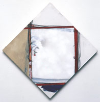 R.B. Kitaj / Self Portrait As A Mondrian, 2001 – 2003 / 
oil on canvas / 
12 x 12 inches (30.5 x 30.5 cm)