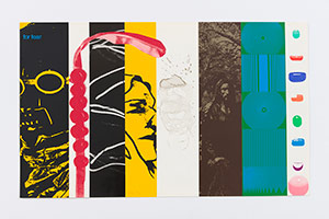 R.B. Kitaj / 
For Fear, 1966 / 
color screenprint, photoscreenprint / 
19 7/8 x 32 7/8 in. (50.5 x 83.5 cm)