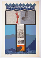 R.B. Kitaj / 
The Flood of Laymen, 1964 / 
color screenprint, photoscreenprint on semi-machine-made long-fibred Japanese paper / 
32 5/8 x 22 in. (83 x 56 cm)