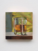Rebecca Campbell / 
Glass, 2020 / 
oil and copper leaf on panel / 
5 x 4 7/8 in. (12.7 x 12.4 cm)