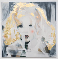 Rebecca Campbell / 
Candy Darling, 2015 / 
oil on canvas with gold leaf / 
64 x 64 in. (162.6 x 162.6 cm)