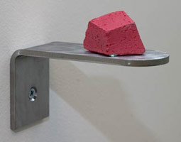 Some More For The Road #14, 2007 / 
        pigmented acrylic reinforced plaster, stainless steel wall brackets / 
        1 1/2 x 2 x 1 3/4 in. (4 x 5 x 4.5 cm)