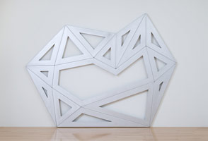Richard Deacon / 
Alphabet E, 2011 / 
aluminum / 
101 x 132 5/8 x 2 in. (257 x 337 x 5 cm)