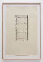 Richard Diebenkorn / 
#6 from Six Softground Etchings, 1978 / 
soft ground etching / 
Plate: 19 7/8 x 11 1/16 in. (50.5 x 28.1 cm) / 
Sheet: 39 13/16 x 25 13/16 in. (101.2 x 65.5 cm) / 
Framed: 45 1/2 x 31 1/4 in. (115.6 x 79.4 cm) / 
© Richard Diebenkorn Foundation