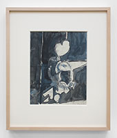 Richard Diebenkorn / 
Untitled (CR 1421), 1955 / 
ink and charcoal on paper / 
11 x 8 1/2 in. (27.9 x 21.6 cm) / 
Framed: 18 1/4 x 15 1/2 in. (46.4 x 39.4 cm) / 
© Richard Diebenkorn Foundation