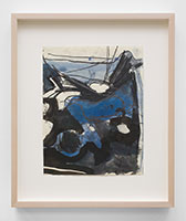 Richard Diebenkorn / 
Untitled (CR 1306), 1954 / 
ink, gouache, charcoal, and graphite on paper / 
11 x 8 1/2 in. (27.9 x 21.6 cm) / 
Framed: 16 3/8 x 13 5/8 in. (41.6 x 34.6 cm) / 
© Richard Diebenkorn Foundation
