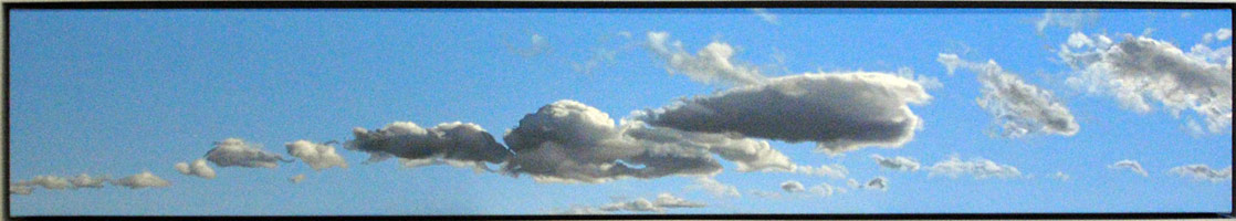 Sandra Mendelsohn Rubin  / 
Clouds, 2008 / 
      oil on polyester  / 
      9 x 54 in. (22.9 x 137.2 cm)