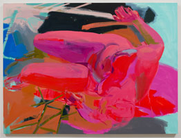 Sarah Awad / 
Untitled (Falling Woman), 2013 / 
oil on canvas / 
54 x 72 in. (137.2 x 182.9 cm)