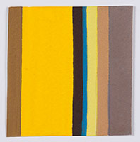 Fanny Sanín / 
Small Study for Painting No. 12, 1970 / 
acrylic on paper / 
Paper: 2 7/8 x 2 3/4 in. (7.3 x 7 cm)