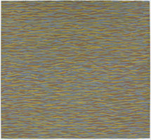 Sol LeWitt / 
Horizontal Brushstrokes, 2003 / 
gouache on paper / 
60 1/4 x 65 in. (153 x 165.1 cm)