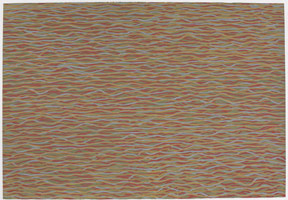 Sol LeWitt / 
Horizontal Brushstrokes, 2003 / 
gouache on paper / 
60 1/2 x 87 1/4 in. (153.7 x 221.6 cm)