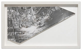 Sol LeWitt / A Piece of Manhattan / 
silver gelatin print with ink additions / 
image: 6 3/4 x 13 1/4 in. (17.1 x 33.7 cm) / framed: 8 3/4 x 15 1/4 in. (22.2 x 38.7 cm)