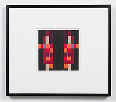 Fanny Sanín / 
Study for Acrylic No. 11 (1), 1979 / 
acrylic on paper / 
Image: 8.75 x 8.75 in. (22.2 x 22.2 cm) / 
Paper: 15 x 20 in. (38.1 x 50.8 cm) / 
Framed: 19.75 x 22.75 in. (50.2 x 57.8 cm)