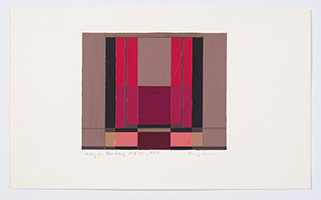 Fanny Sanín / 
Study for Painting No. 4 (8), 1977 / 
acrylic on paper / 
Image: 5 7/8 x 7 1/4 in. (14.9 x 18.4 cm) / 
Paper: 9 x 15 in. (22.9 x 38.1 cm)