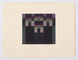 Fanny Sanín / 
Study for Painting No. 7 (4), 1981 / 
acrylic on paper / 
Image: 8 1/4 x 9 1/8 in. (21 x 23.2 cm) / 
Paper: 15 x 20 in. (38.1 x 50.8 cm)