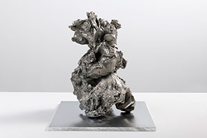 Sui Jianguo / 
Planting Trace -- Matter 2, 2018 / 
galvanized photosensitive resin 3D printing / 
17 x 10 x 13 in. (43.2 x 25.4 x 33 cm)