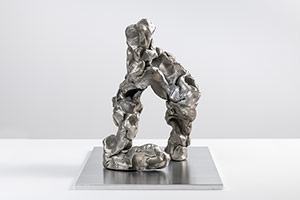 Sui Jianguo / 
Planting Trace -- Matter 3, 2018 / 
galvanized photosensitive resin 3D printing / 
17 1/2 x 13 x 10 in. (44.5 x 33 x 25.4 cm)
