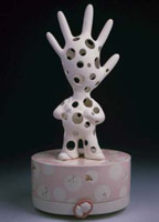 Tetsuji Aono / 
Untitled (Glo bob P), 2003 / 
Ceramic / 
16 1/2 x 6 x 9 in (41.9 x 15.2 x 22.9 cm) / 
Private collection