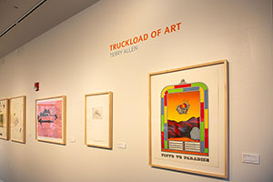 Installation photography / 
Terry Allen: Truckload of Art / 
Lawrence Arts Center, Lawrence, Kansas