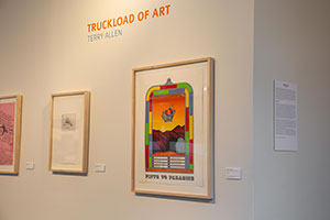 Installation photography / 
Terry Allen: Truckload of Art / 
Lawrence Arts Center, Lawrence, Kansas