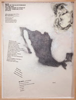 Terry Allen / 
Momo Chronicle V: Shoe, 2010 / 
      gouache, pastel, color pencil, ink, graphite, press type / 
      56 1/2 x 46 1/2 in. (143.5 x 118.1 cm)