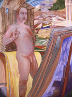 Charles Garabedian / 
The Philosopher, 1982 / 
acrylic on canvas / 
96 x 72 in (243.8 x 182.9 cm) / 
Collection of the Santa Barbara Museum of Art, 
Santa Barbara, CA