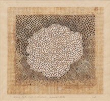 Tom Wudl / 
Study for Cloud Blossom, August 2010, 2010 / 
      oil, pencil, and gold leaf on vellum paper / 
      image: 5 1/8 x 5 9/16 in. (13 x 14.1 cm)  / 
      sheet:16 3/4 x 12 in. (42.5 x 30.5 cm) / 
      Private collection
      