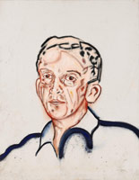 Tony Bevan / 
Portrait Man, 1993 / 
oil and powdered pigment on canvas / 
34 x 26 1/2 in. (86.4 x 67.3 cm)