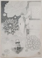 Tom Wudl / 
Waking, 2009 / 
      graphite on rag paper / 
      13 x 9 1/2 in. (33 x 24.1 cm)