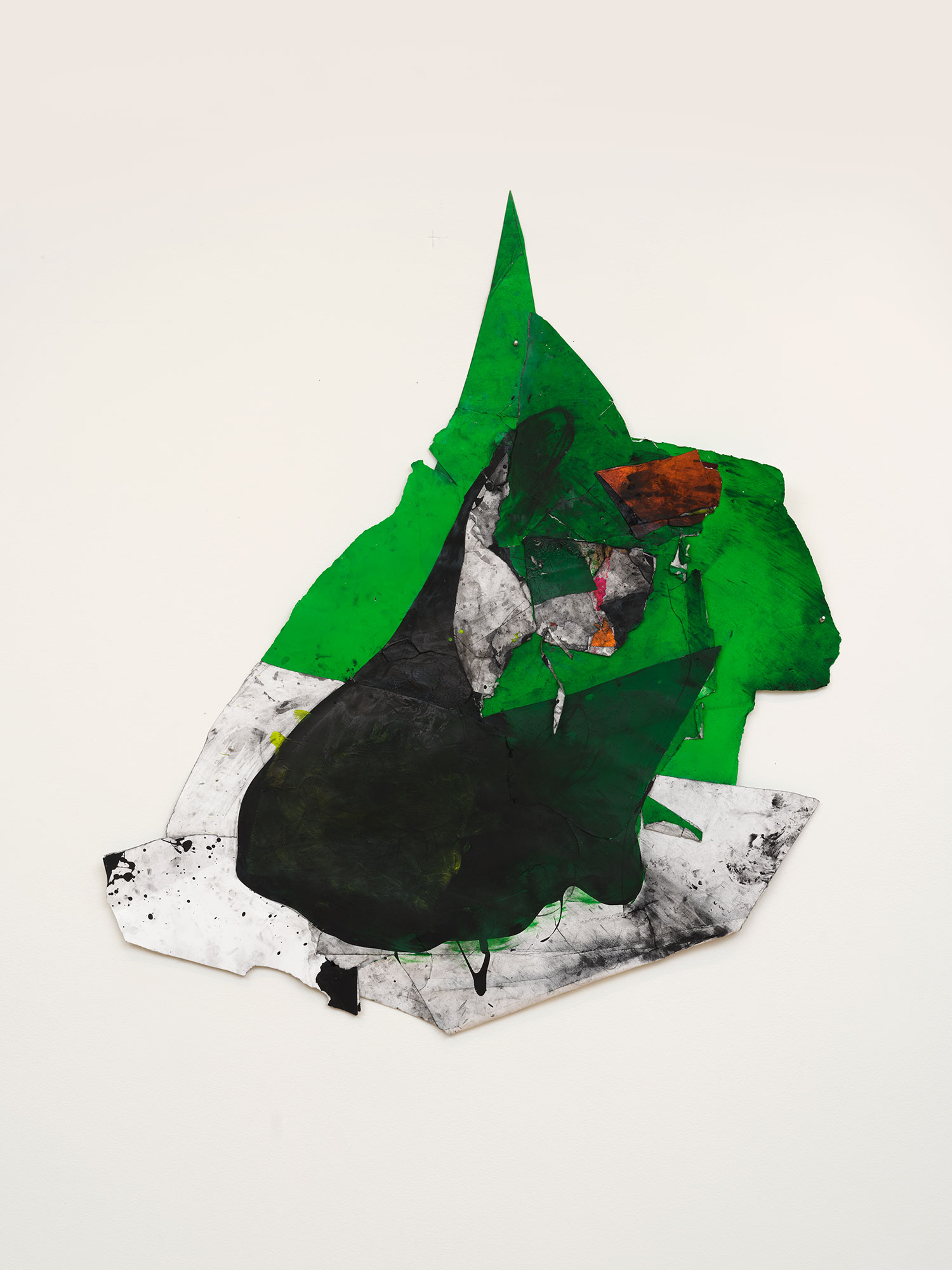 Wesley Kimler / 
The Green Hotel, 2022 / 
vinyl acrylic, charcoal, and graphite on rag paper / 
53 x 45 in. (134.6 x 114.3 cm)