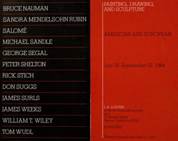 American/European Painting, Drawing and Sculpture Part I announcement, 1984