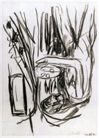 Georg Baselitz / 
Untitled 20XI / 
charcoal on paper / 
24 1/2 x 17 in. (62.23 x 43.18 cm) / 
Private collection