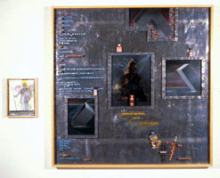 Terry Allen / 
Beddha of Las Cruces, 1984 / 
lead & mixed media / 
46 3/4 x 46 3/4 in. (118.75 x 118.74 cm) / 
Private collection