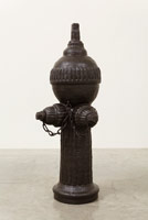 Ben Jackel / 
Large headed hydrant, elder, 2013 / 
stoneware, beeswax / 
34 x 12 x 12 in. (86.4 x 30.5 x 30.5 cm)