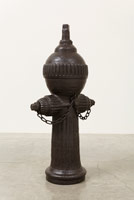 Ben Jackel / 
Large headed hydrant, middle age, 2013 / 
stoneware, beeswax / 
34 x 16 x 9 in. (86.4 x 40.6 x 22.9 cm)