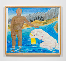 Bathers, 2003 - 04 / 
acrylic on paper / 
48 x 56 in (121.9 x 142.4 cm) / 
Private collection
