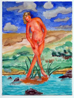 Charles Garabedian / 
Bather, 2006 / 
      watercolor on paper / 
      paper: 24 x 18 in. (61 x 45.7 cm) / 
      Private collection