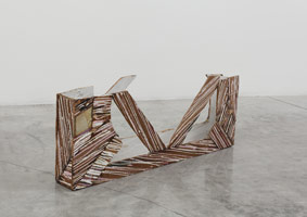 Charles Garabedian / 
Untitled, 1967 / 
painted wood, paper / 
14 x 36 in. (35.6 x 91.4 cm) 