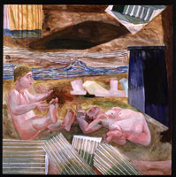 Ruins V, 1982 / 
acrylic on canvas / 
72 x 72 in. (182.88 x 182.88 cm) / 
Private collection