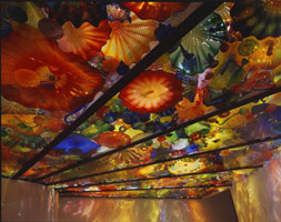 Pergola Ceiling Installation(detail), 1998 / 
blown glass / 
18 ft (5.49  m) long / 
30 ft (9.14 m) arch