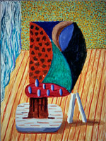 David Hockney  /  
Painted Standing, 1994 - 95 / 
oil on canvas / 
48 x 36 in. (121.92 x 91.44 cm) / 
Private collection