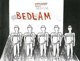 A Rakes Progress: / 
Bedlam, 1961 - 63 / 
Etching, aquatint / 
11 3/4 x 15 3/4 in (29.8 x 40 cm) / 
Private collection