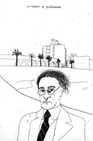 Illustrations for Fourteen Poems from C.P. Cavafy: / 
Portrait of Cavafy in Alexandria, 1966 / 
Etching, aquatint / 
14 1/8 x 9 in (35.87 x 22.86 cm) / 
Private collection