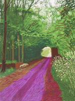 David Hockney / 
The Arrival of Spring in Woldgate, East Yorkshire in 2011 (twenty eleven) / 
- 31 May, No. 1 / 
iPad drawing printed on paper / 
57 x 44 in. (145 x 112 cm) framed / 
Edition of 25 / 
Private collections
