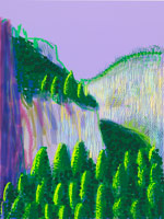 David Hockney / 
Untitled No. 11 from The Yosemite Suite, 2010 / 
iPad drawing printed on paper / 
37 x 28 in. (94 x 71.1 cm) / 
Edition of 25