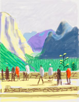 David Hockney / 
Untitled No. 15 from The Yosemite Suite, 2010 / 
iPad drawing printed on paper / 
37 x 28 in. (94 x 71.1 cm) / 
Edition of 25