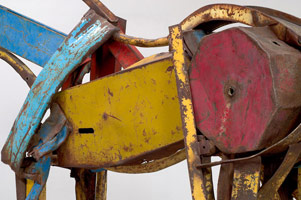 Deborah Butterfield / 
Conure (detail), 2007 / 
      found steel, welded / 
      92 1/2 x 119 x 30 in. (235 x 302.3 x 76.2 cm) / 
      Private collection 