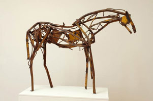 Deborah Butterfield / 
Untitled (DBut06-12), 2006 / 
      found steel, welded / 
      91 x 121 x 34 in. (231.1 x 307.3 x 86.4 cm) / 
      Private collection