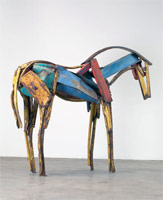 Deborah Butterfield / 
Conure, 2007 / 
      found steel, welded / 
      92 1/2 x 119 x 30 in. (235 x 302.3 x 76.2 cm) / 
      Private collection 